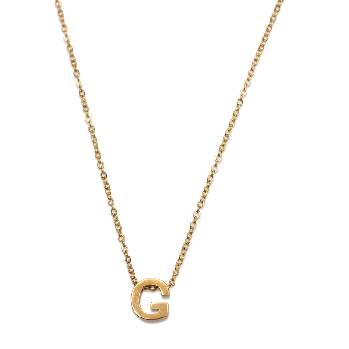 Viola - Letter Necklace Stainless Steel Gold