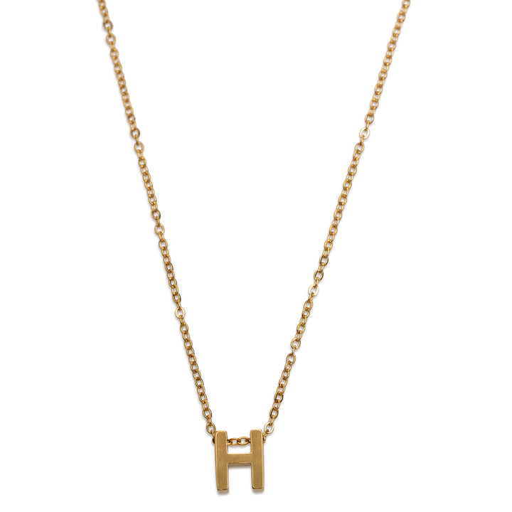 Viola - Letter Necklace Stainless Steel Gold