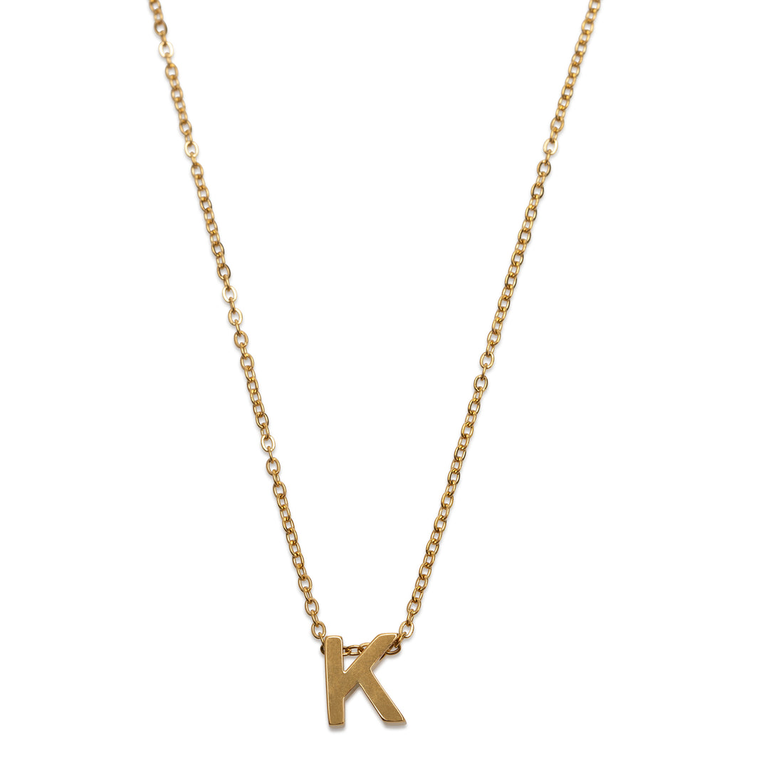 Viola - Letter Necklace Stainless Steel Gold