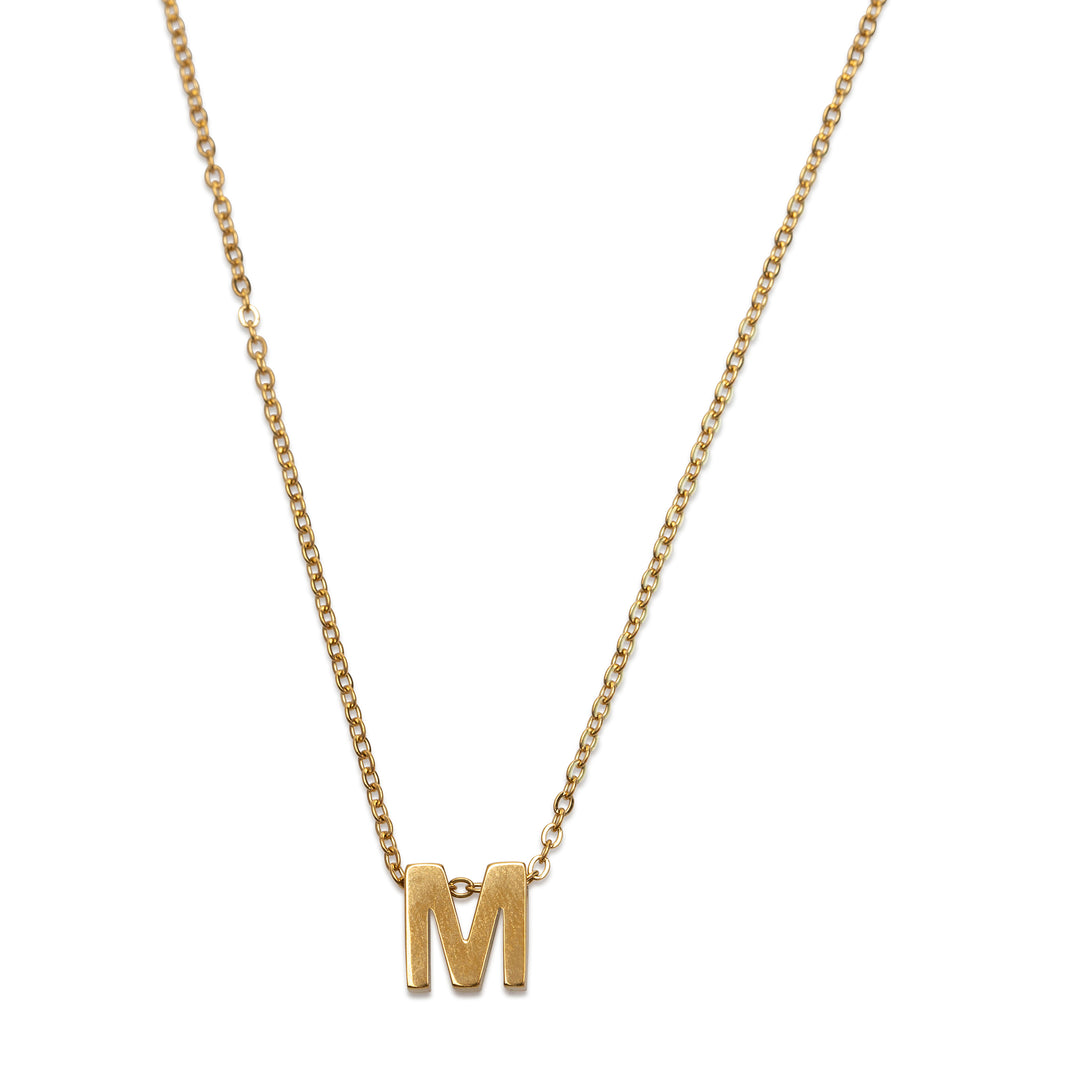 Viola - Letter Necklace Stainless Steel Gold
