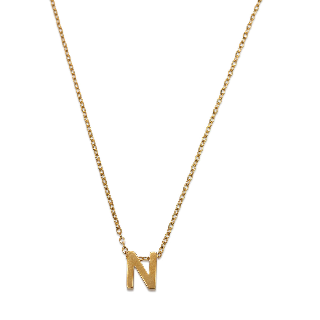 Viola - Letter Necklace Stainless Steel Gold