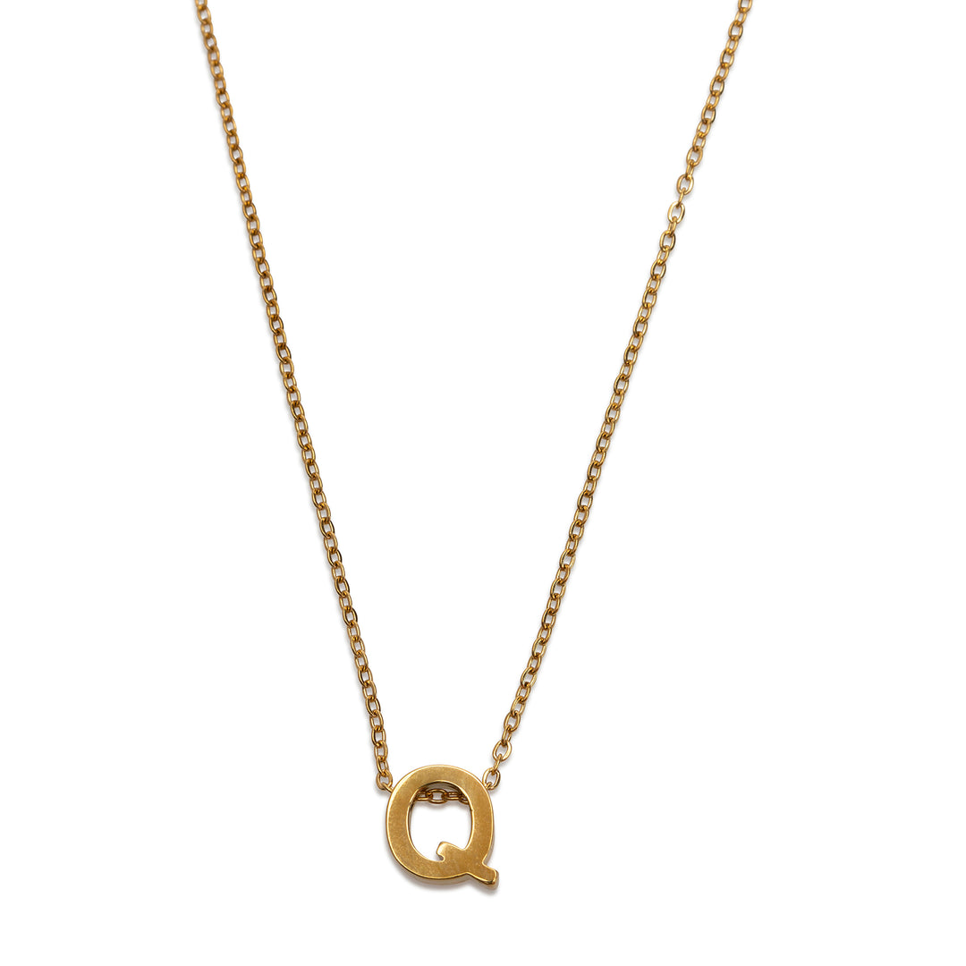 Viola - Letter Necklace Stainless Steel Gold