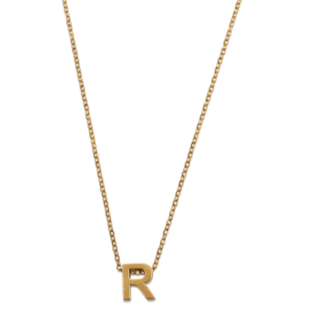 Viola - Letter Necklace Stainless Steel Gold