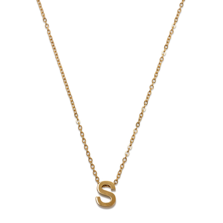 Viola - Letter Necklace Stainless Steel Gold