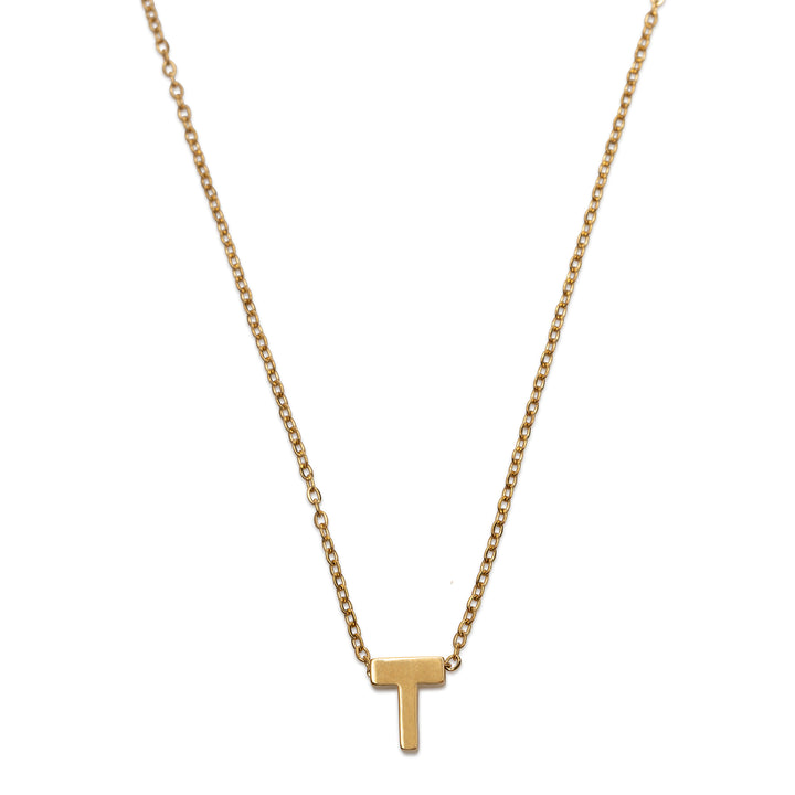 Viola - Letter Necklace Stainless Steel Gold