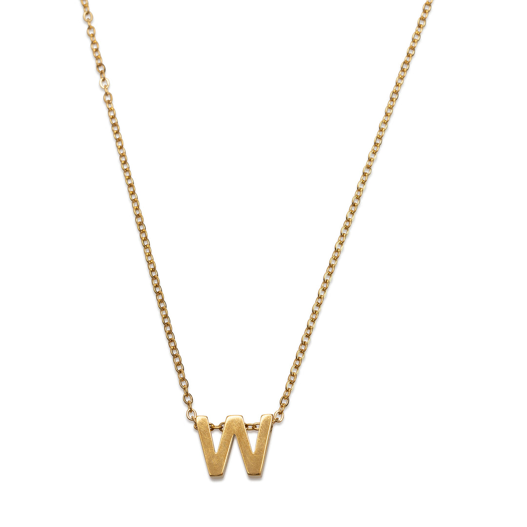 Viola - Letter Necklace Stainless Steel Gold