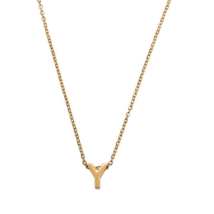 Viola - Letter Necklace Stainless Steel Gold