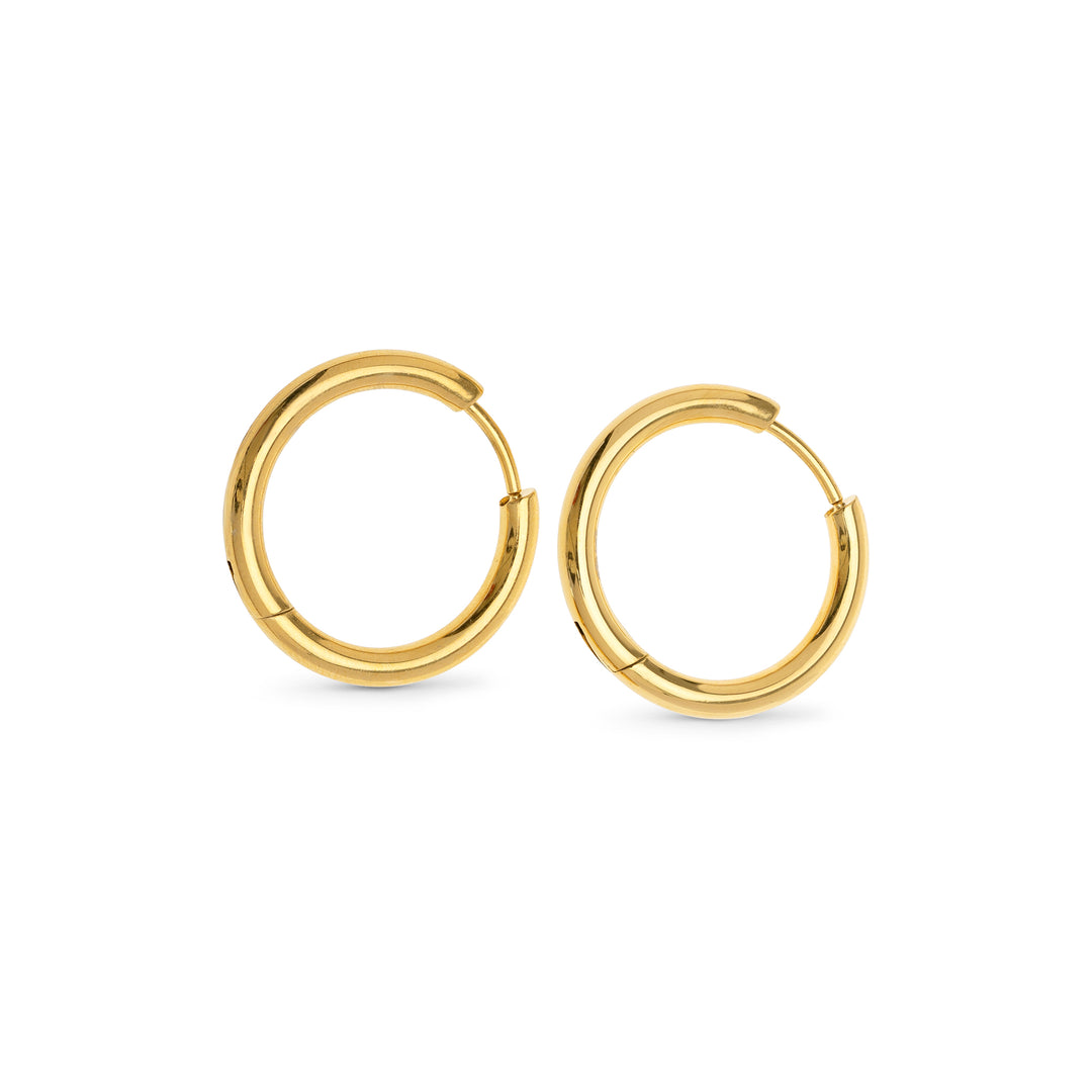 Hollie - Pendientes de aro 13mm Acero inoxidable
