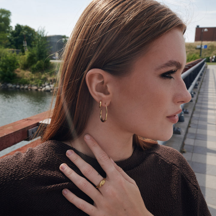 Hollie - Pendientes de aro 13mm Acero inoxidable