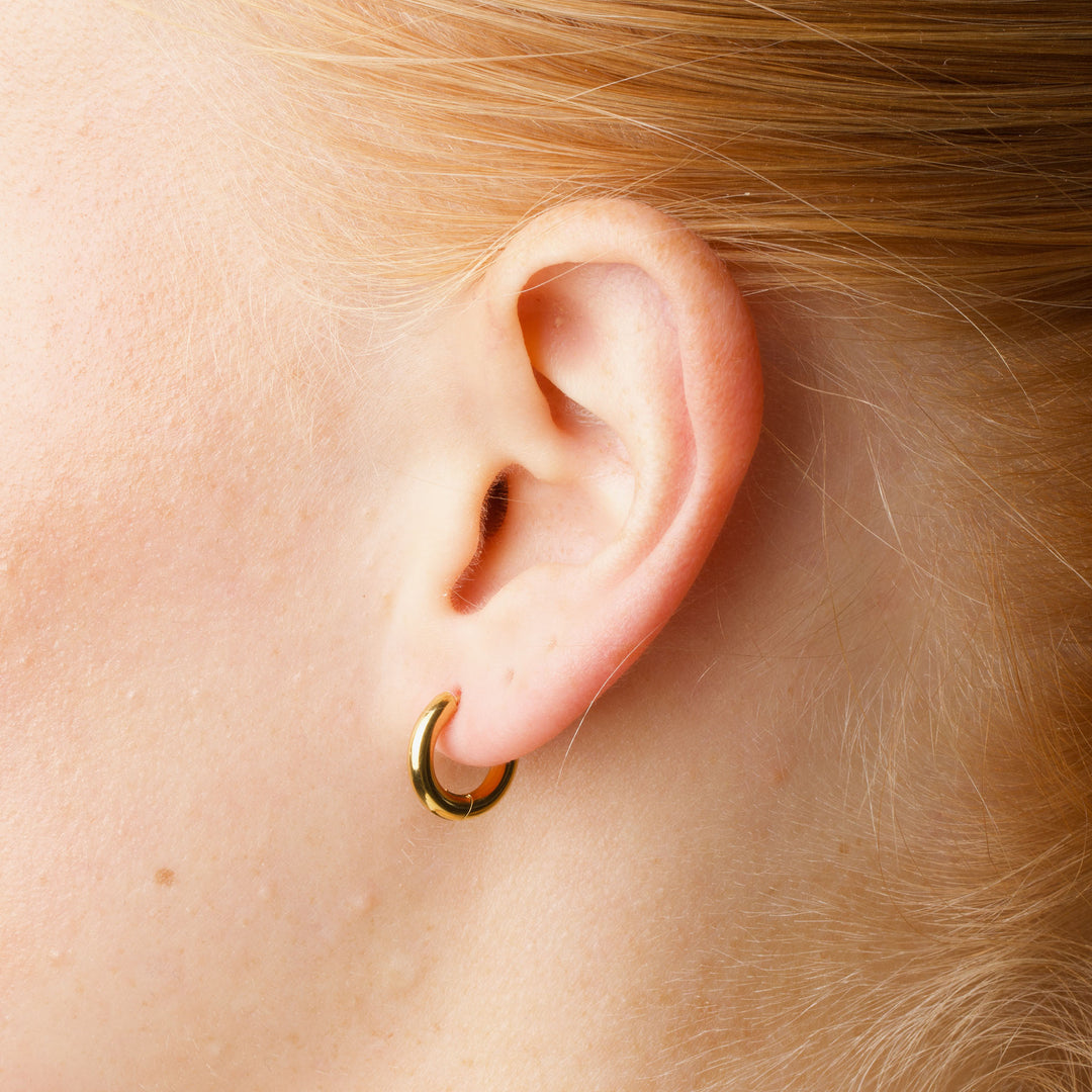 Hollie - Pendientes de aro 13mm Acero inoxidable