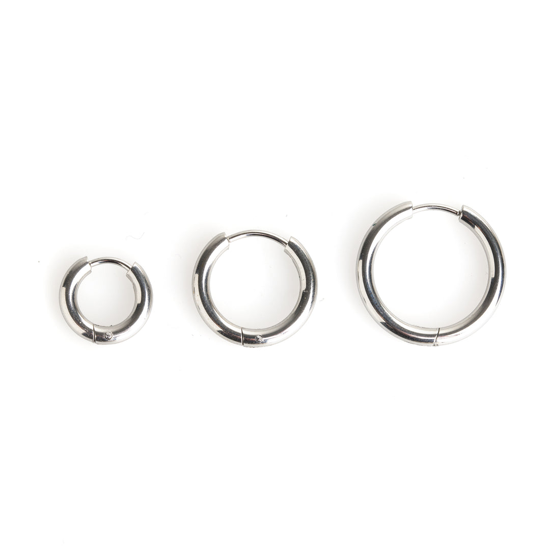 Hollie - Pendientes de aro 21mm Acero inoxidable
