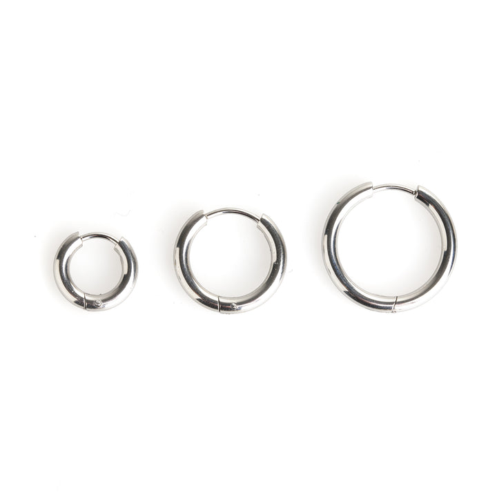 Hollie - Pendientes de aro 21mm Acero inoxidable
