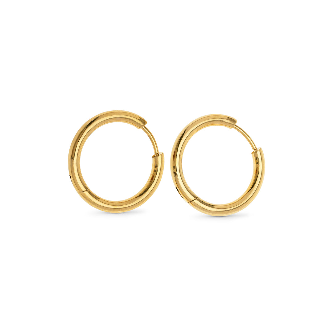 Hollie - Pendientes de aro 21mm Acero inoxidable