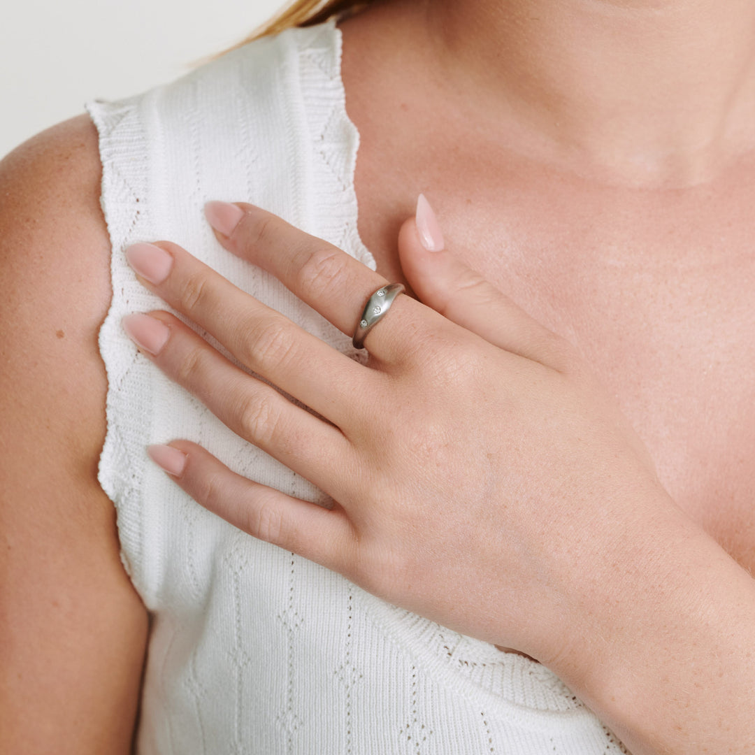 Eline - Crystal Ring Stainless Steel