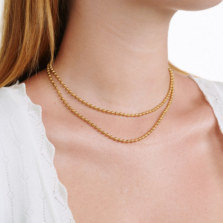 Sansa - Collar de cadena de bolas de acero inoxidable