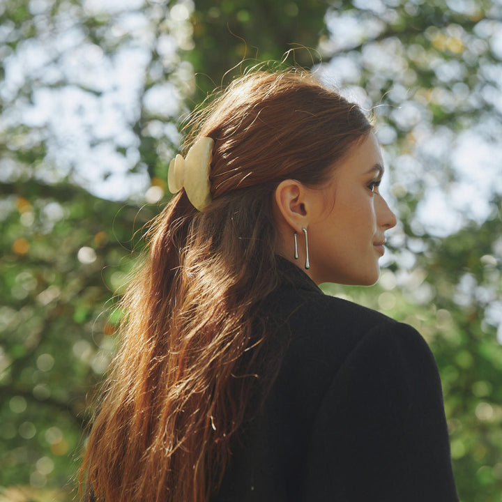 Corinne - Pendientes de barra colgante de acero inoxidable
