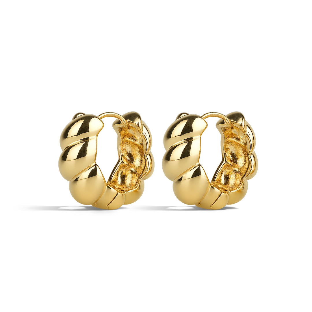 Naia - Croissant Hoop Earrings Stainless Steel