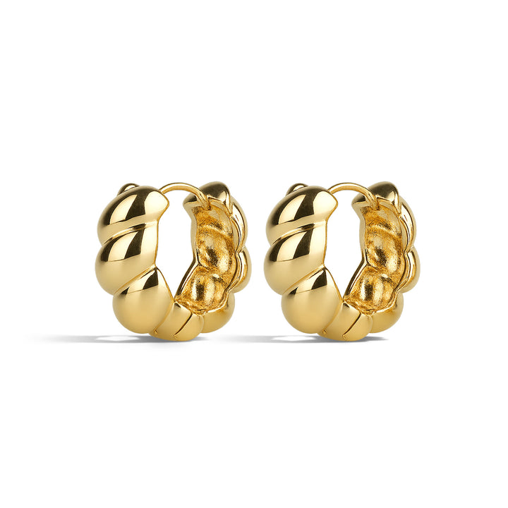Naia - Croissant Hoop Earrings Stainless Steel