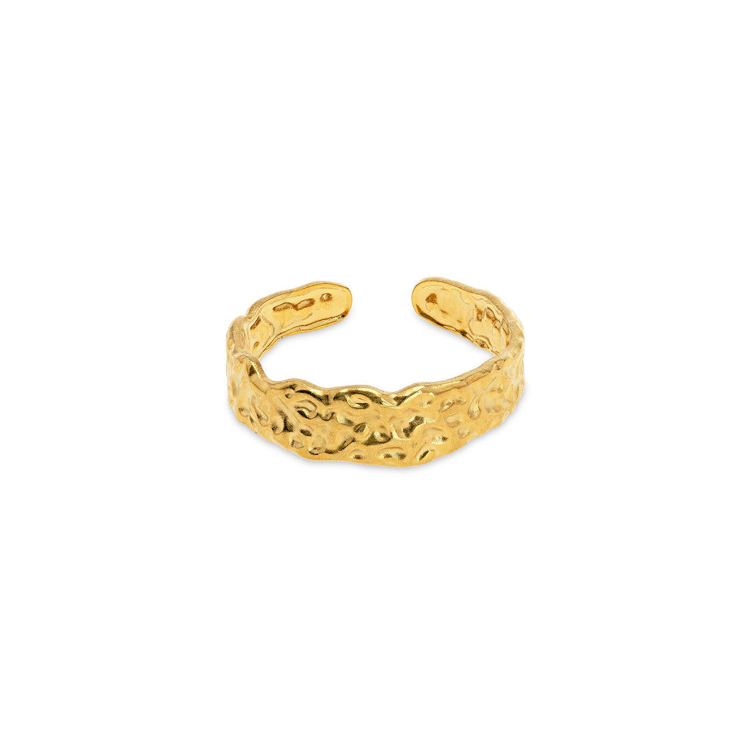 Tono - Anillo Martillado de Acero Inoxidable