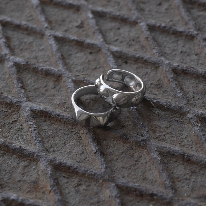 Reah - Bubble Structure Ring Stainless Steel