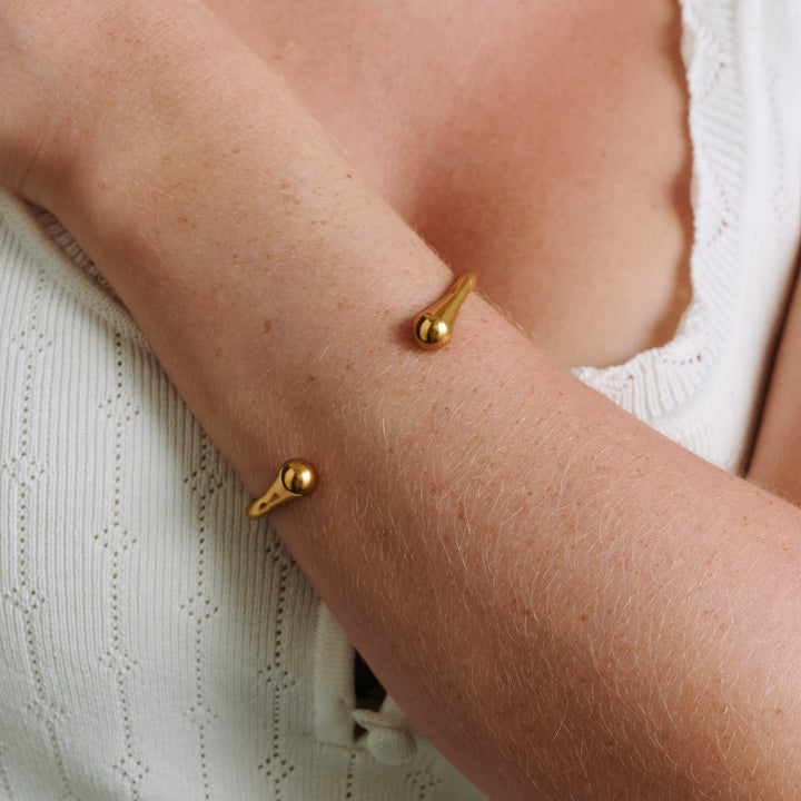 Petra - Pulsera Abierta Brazalete Acero Inoxidable