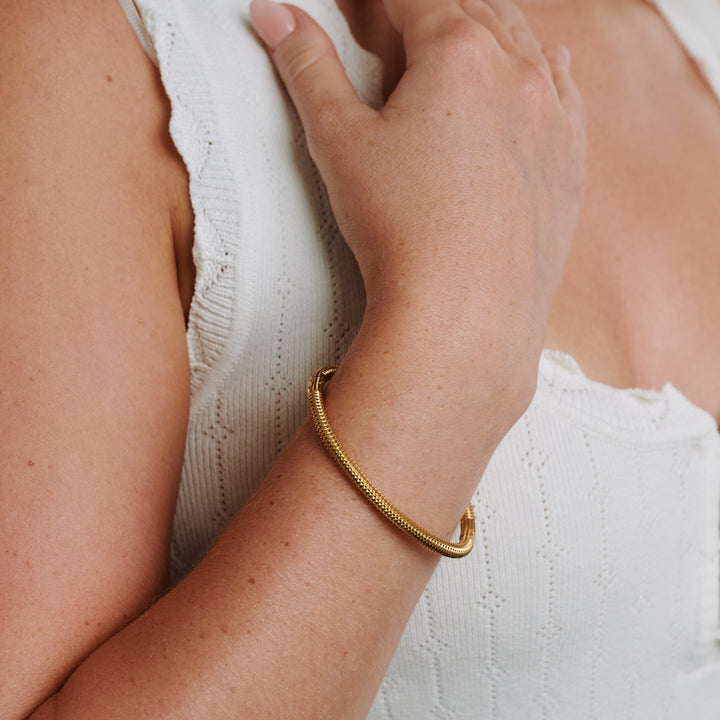 Laerke - Pulsera Redondeada Acero Inoxidable