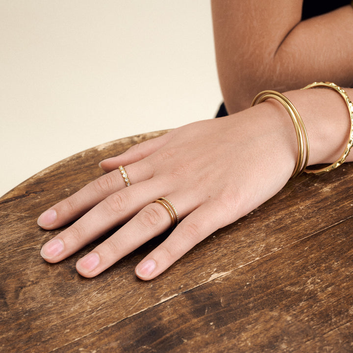 Pernilla - Anillo de Cristal Acero Inoxidable