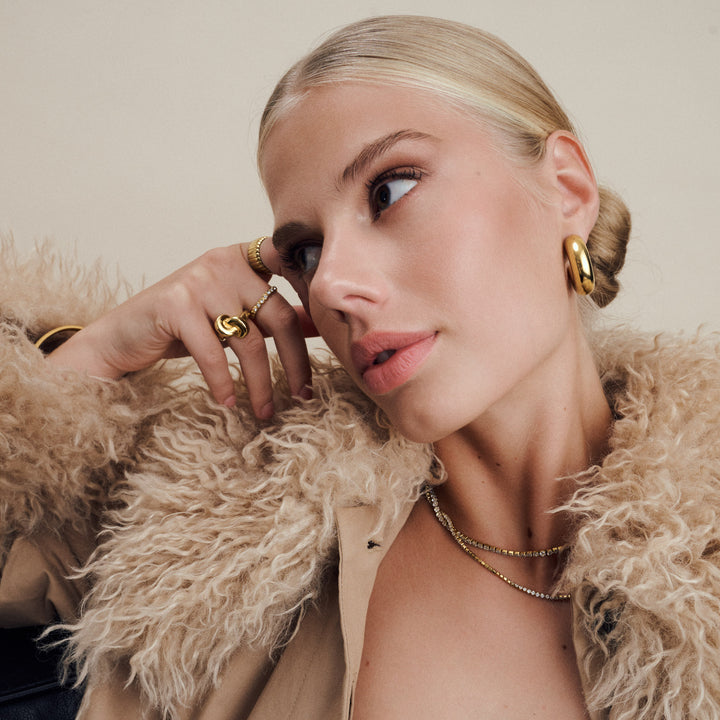 Pernilla - Anillo de Cristal Acero Inoxidable