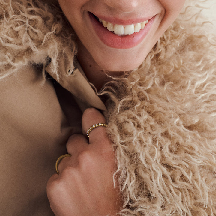 Pernilla - Anillo de Cristal Acero Inoxidable