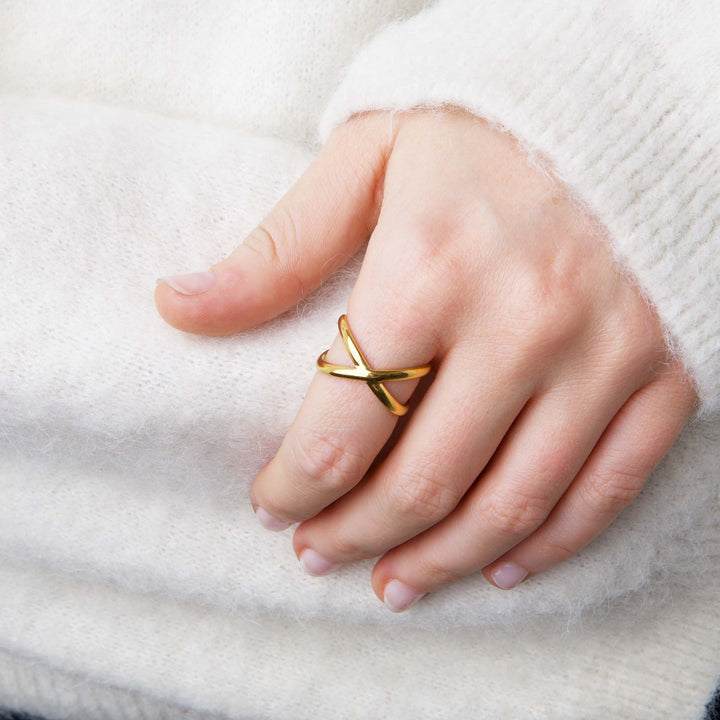 Mona - Anillo Abstracto Acero Inoxidable