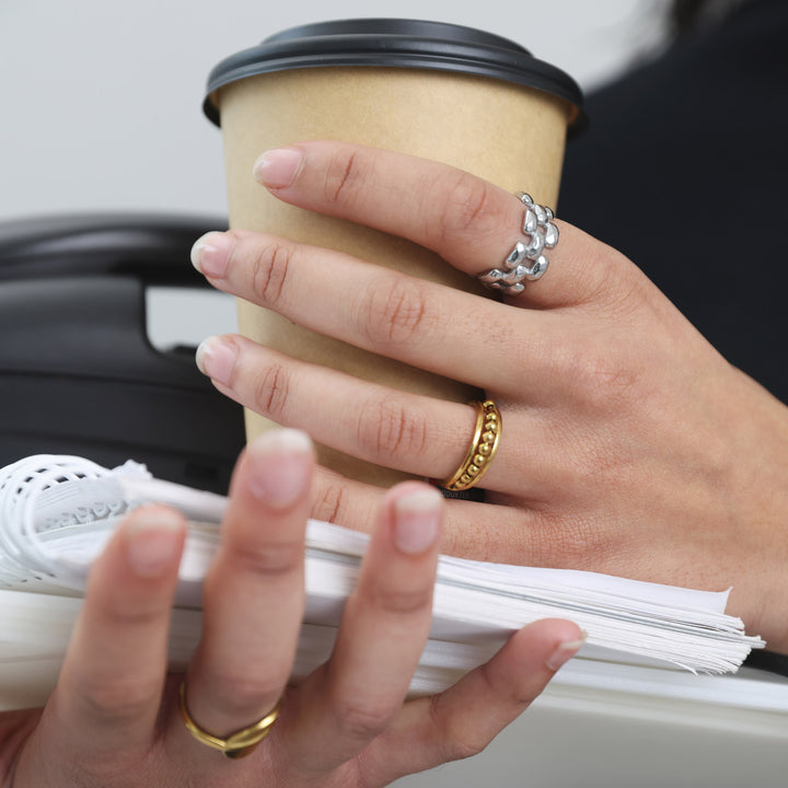 Maggie - Anillo Estructura Acero Inoxidable