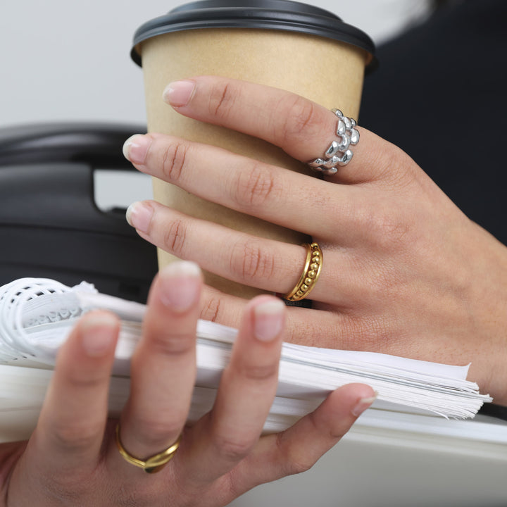 Maggie - Anillo Estructura Acero Inoxidable