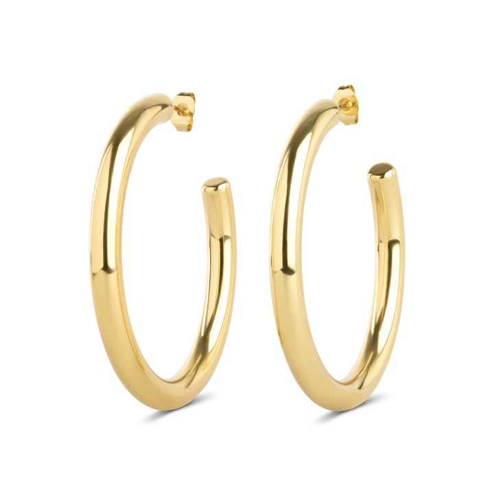 Stine - Pendientes de aro de acero inoxidable