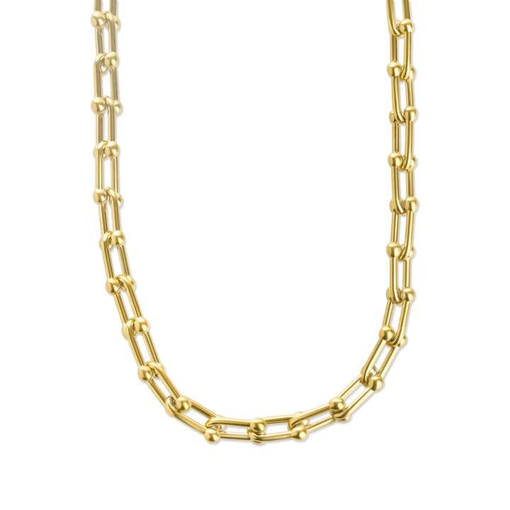 Betty - Collar con eslabones de clip de papel de acero inoxidable