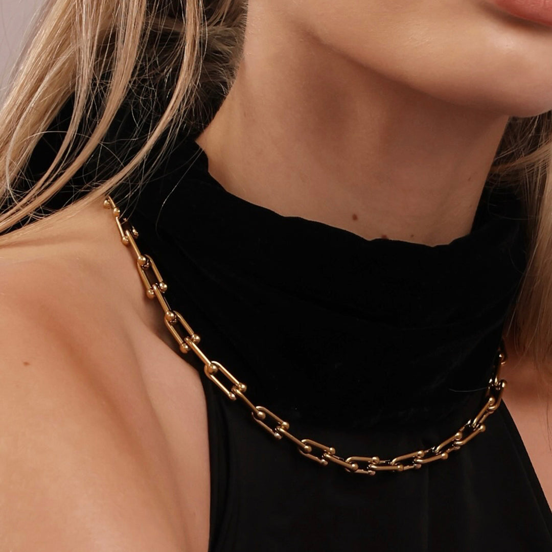 Betty - Paperclip Link Necklace Stainless Steel