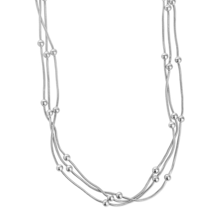 Oda - Multi-Strand Bead Necklace Stainless Steel