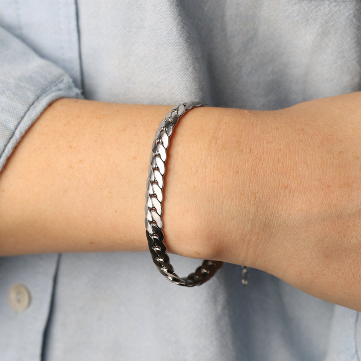 Cornelia - Pulsera de cadena de acero inoxidable