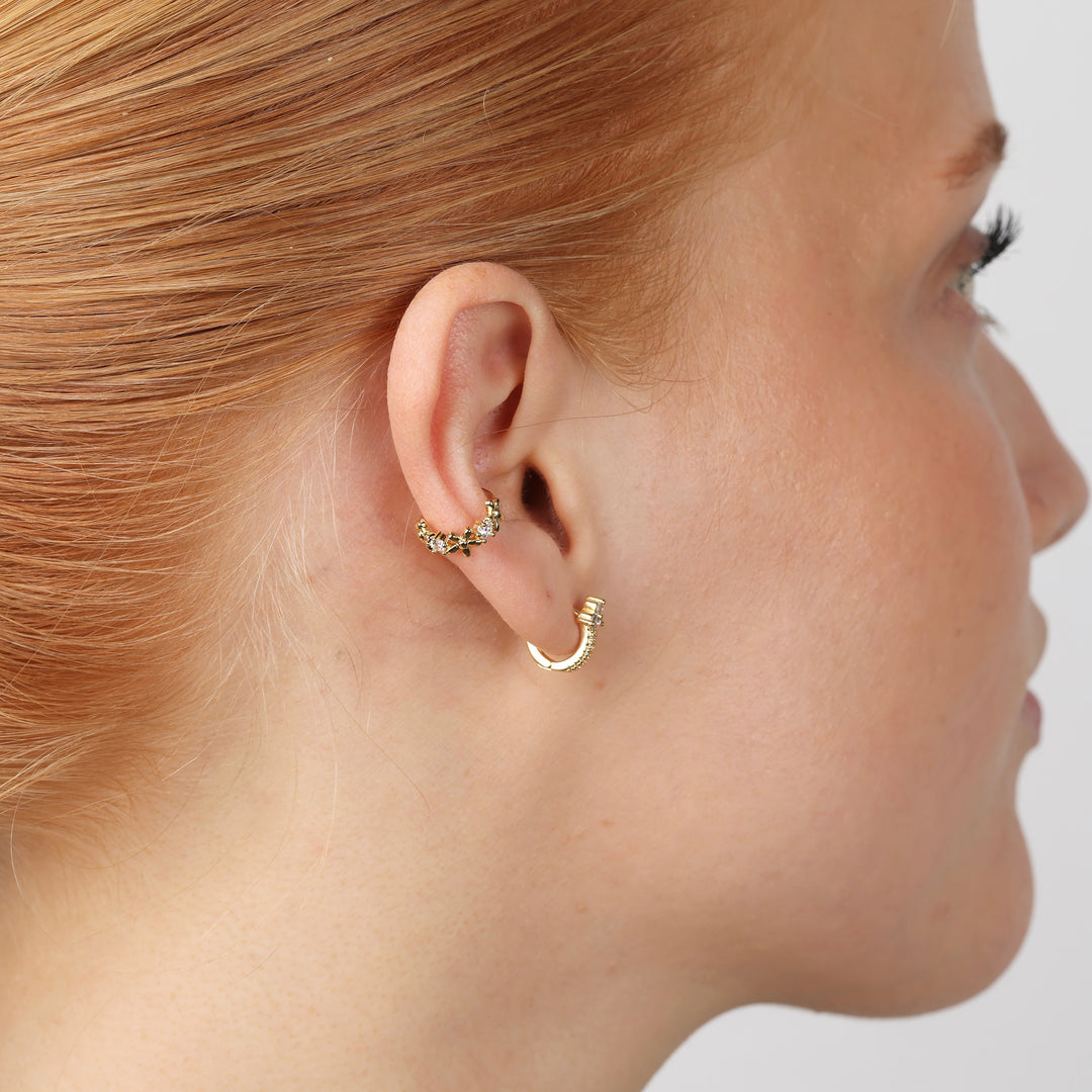 Georgie - Flower Ear Cuff Stainless Steel