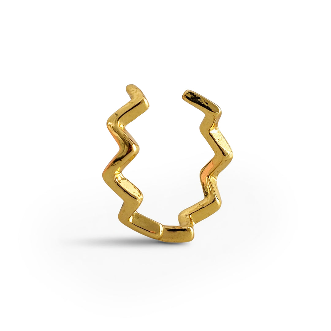 Eila - Ear Cuff Ondulado de Acero Inoxidable