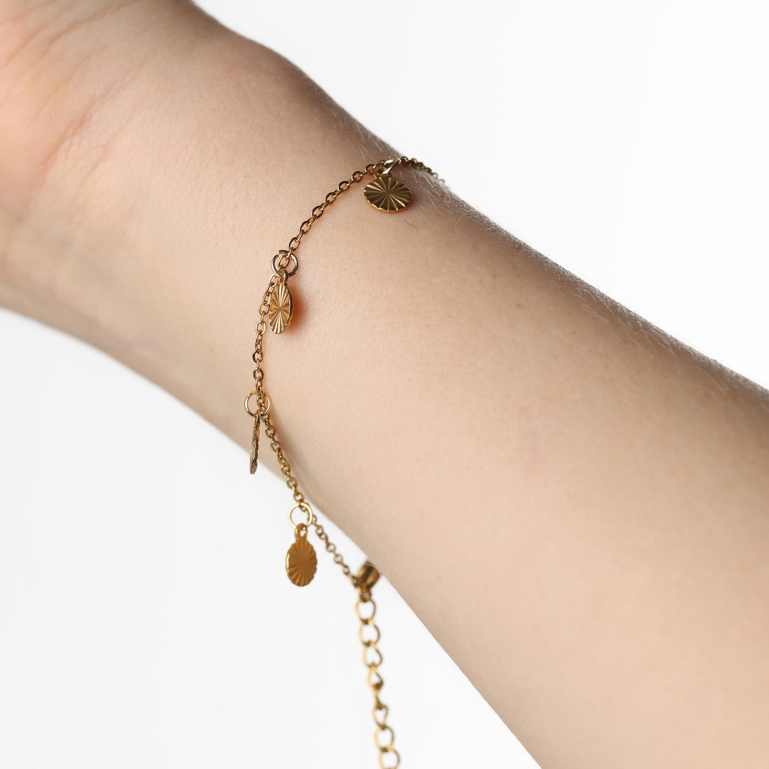Liv - Coin Charm Bracelet Stainless Steel