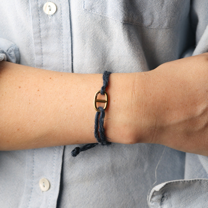 Alex - Pulsera de cuerda de acero inoxidable