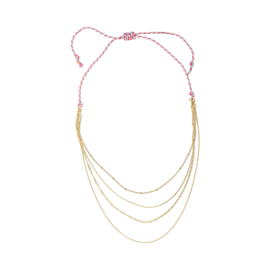 Dagny - Collar de cadenas en capas de acero inoxidable