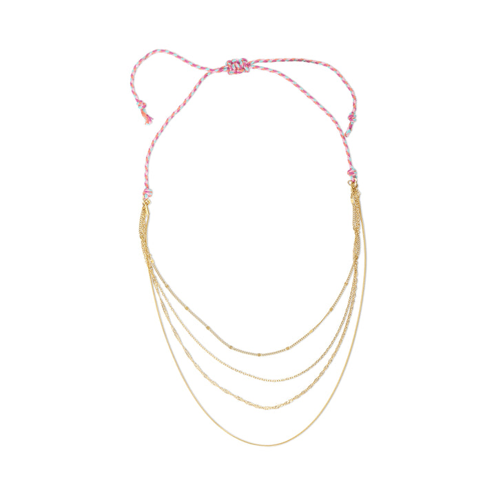Dagny - Collar de cadenas en capas de acero inoxidable
