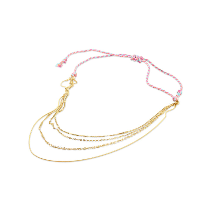 Dagny - Collar de cadenas en capas de acero inoxidable