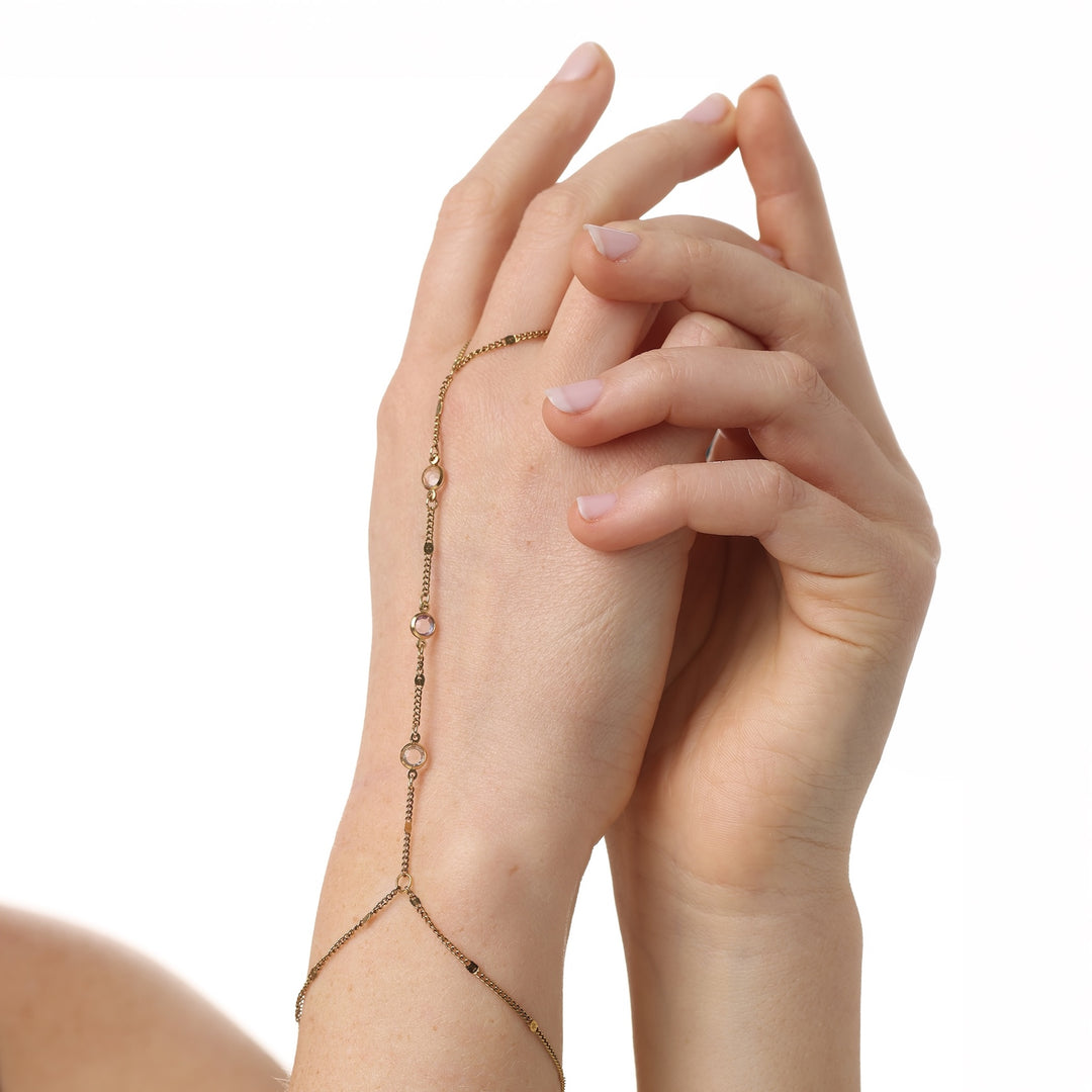 Ioana - Brazalete de Cristal de Acero Inoxidable
