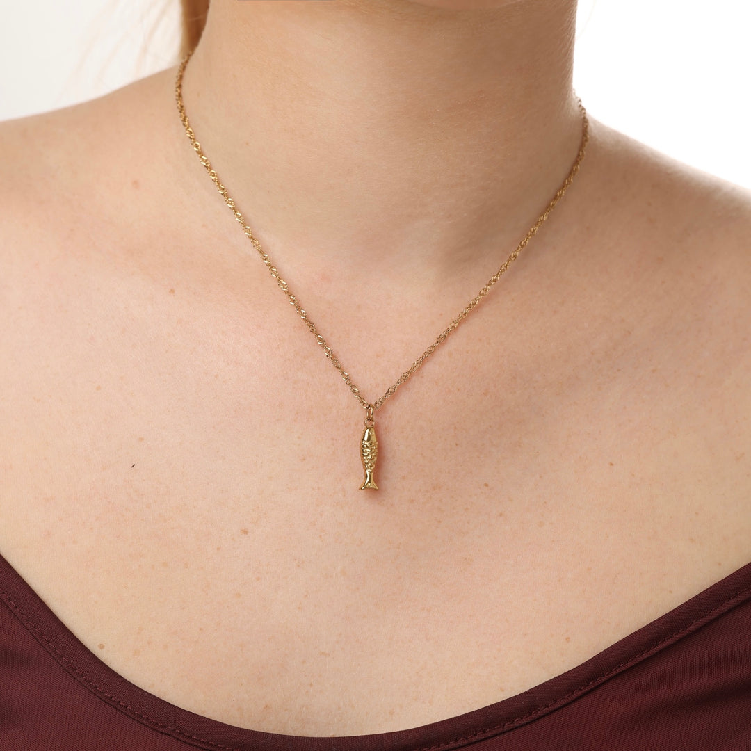 Erna - Collar de Pescado de Acero Inoxidable