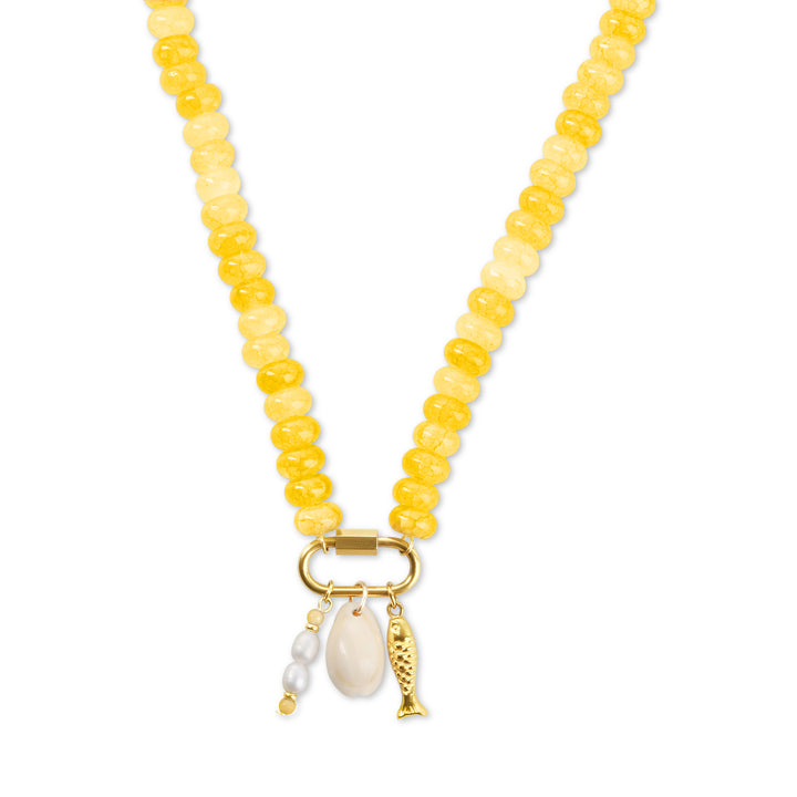 Mi - Collar de cuentas Ocean de acero inoxidable