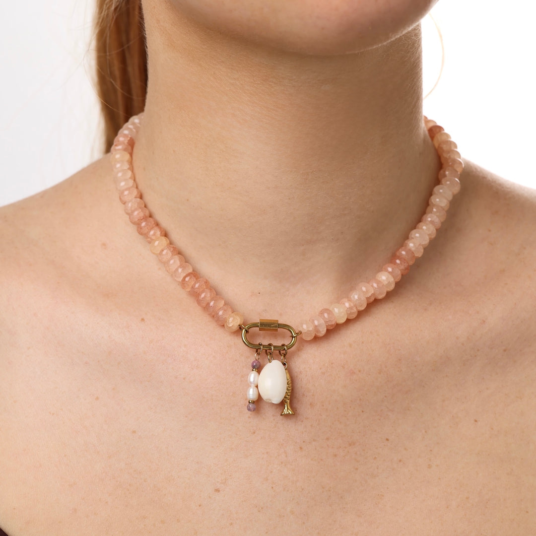 Mi - Collar de cuentas Ocean de acero inoxidable