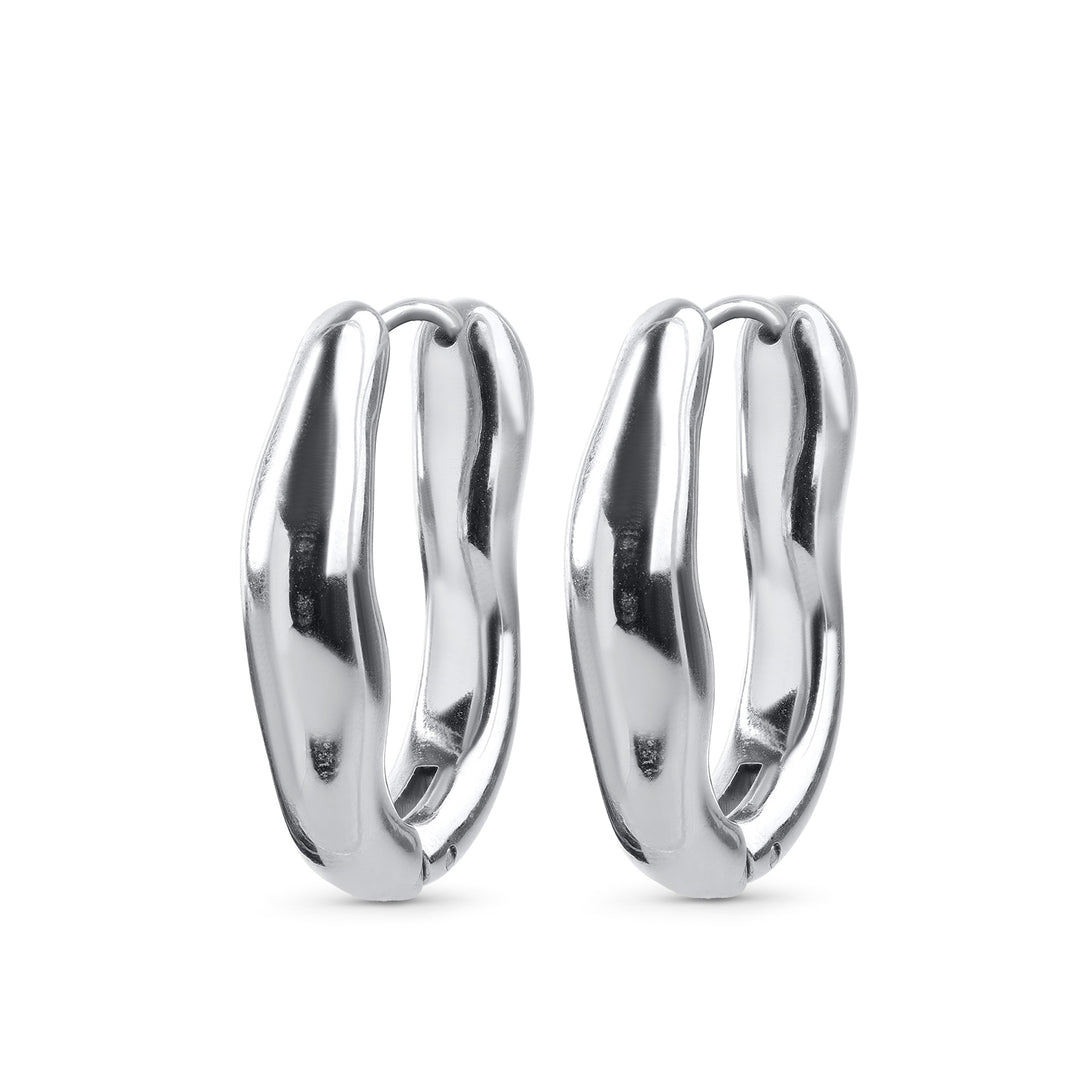 Blanka - Pendientes de aro de acero inoxidable