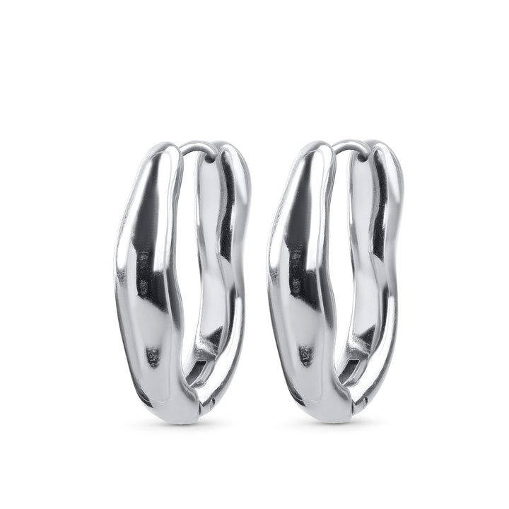 Blanka - Pendientes de aro de acero inoxidable